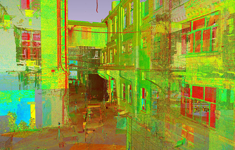 Umnutzung alte Papier- und Zellulosefabrik Phrix, Hattersheim: Punktwolke